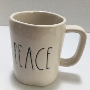 Rae Dunn Peace Mug Cup Large Letter Magenta LL